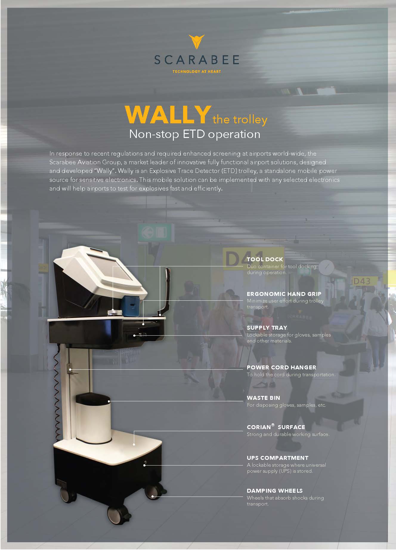 Wally the trolley is an Explosive Trace Detector